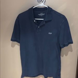 Mens Vineyard Vines Polo Collard Shirt Navy